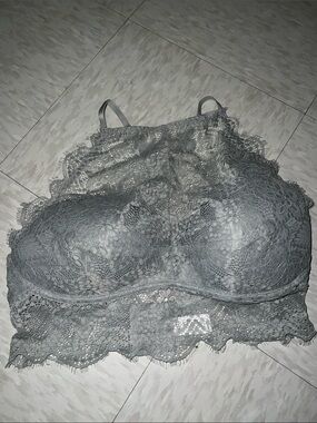 Grey Lacey Bralette